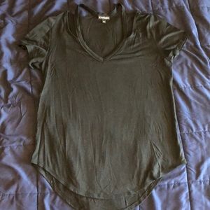 Express Cut-Out V-Neck T shirt